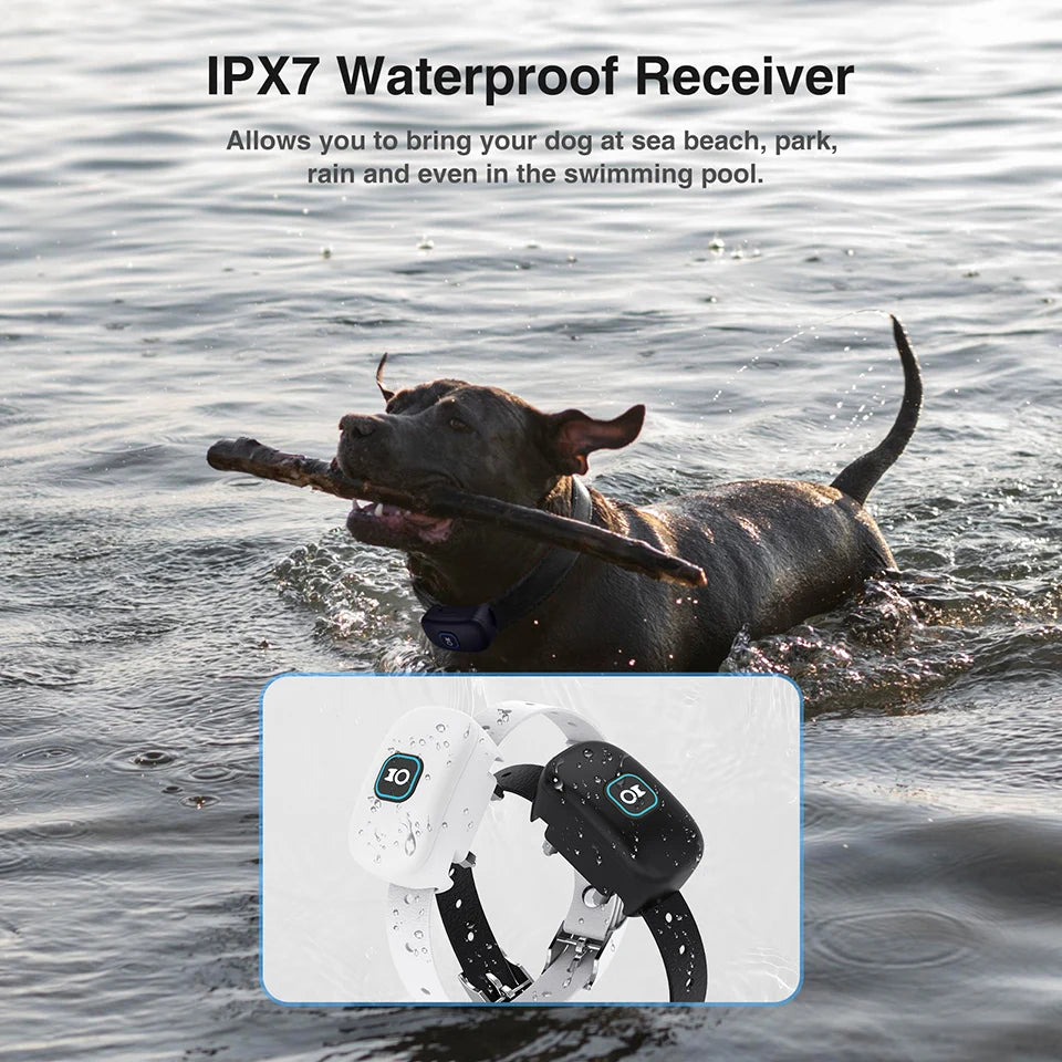 2 IN 1 Wireless Electronic Dog Fence System & Remote Training Collar Beep Shock Vibration and Pet Containment For All Puppy Size