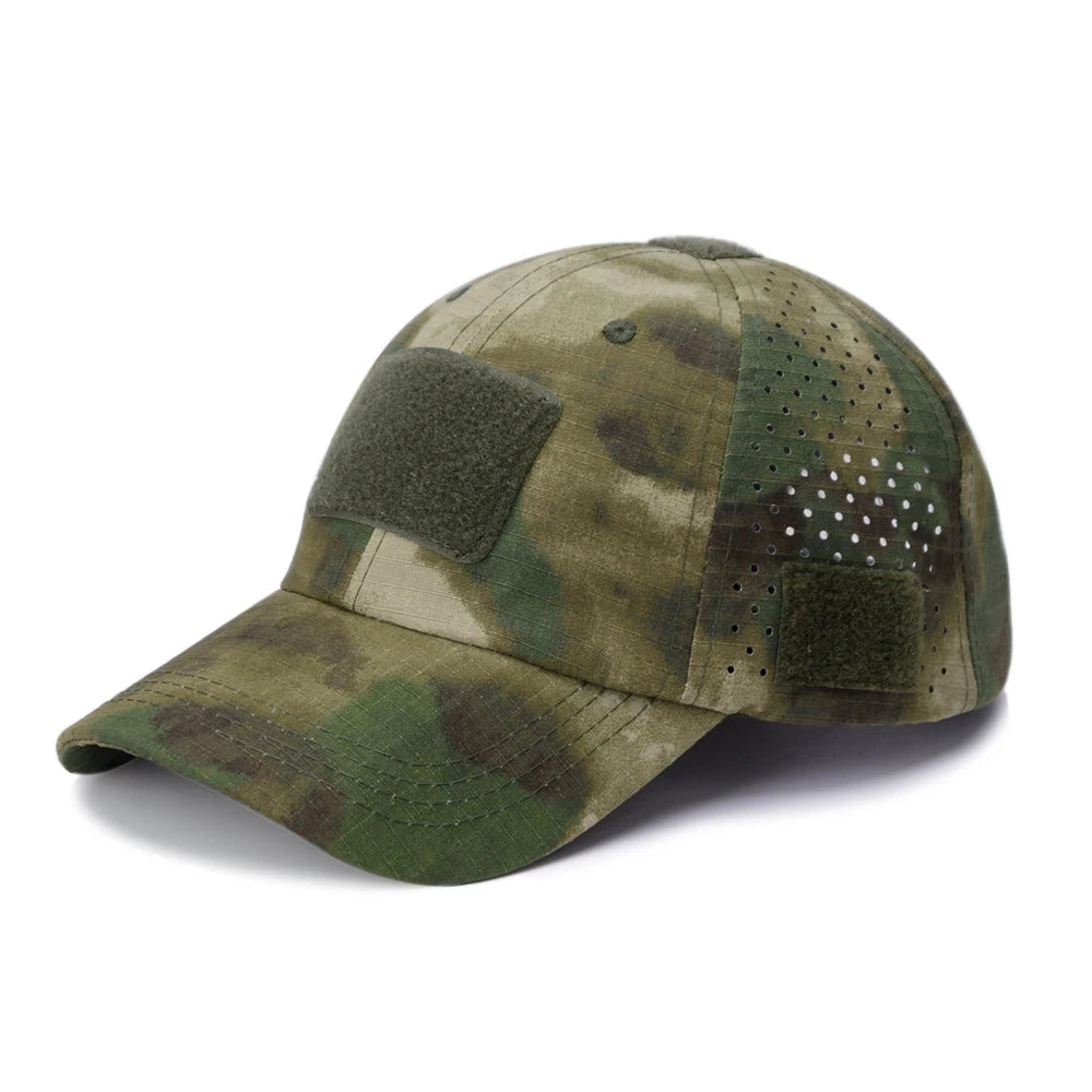 Unisex Camouflage Outdoor Baseball Cap Breathable Sun Protection Hat For Hunting Hiking Running Fishing Camping