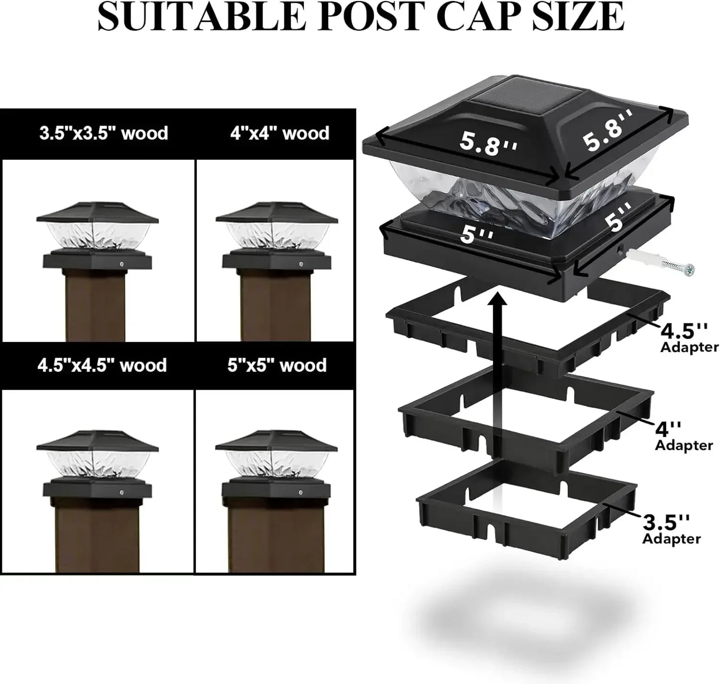 Outdoor Waterproof Villa Gate Fence Light Solar Light Outdoor Villa Column Lamp Fence Gate Pillar Head Led Lamp For House Garden