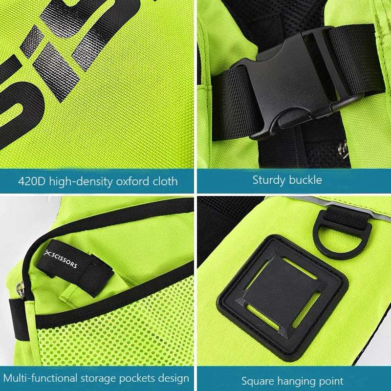 Adult Fishing Life Jacket Large Buoyancy Rock Luya Fishing Vest with Big Pocket Boat Vest Professional Sea Fishing Float Suit