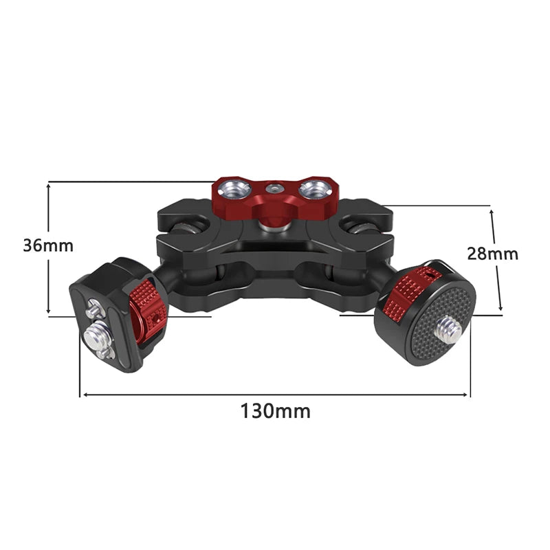 New Upgraded Universal Adjustable Double ballhead 1/4 to 3/8 Magic Arm Monitor Bracket DSLR Cameras Cage Accessories Support 5kg