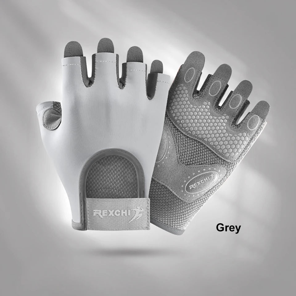 NOFOXO 1Pair Half-Finger Cycling Sports Gloves Women Breathable Anti-Slip Shock Absorbent Yoga Fitness Exercise Wear Resistant