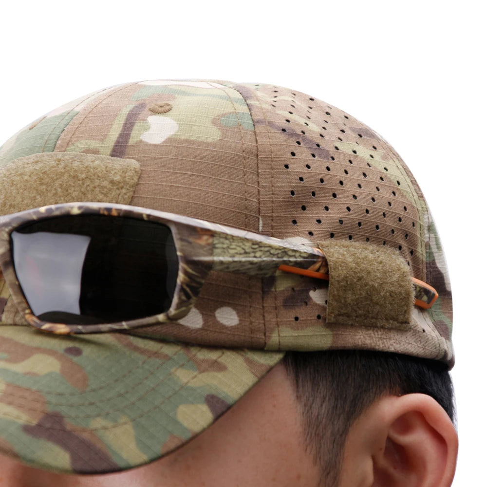Unisex Camouflage Outdoor Baseball Cap Breathable Sun Protection Hat For Hunting Hiking Running Fishing Camping