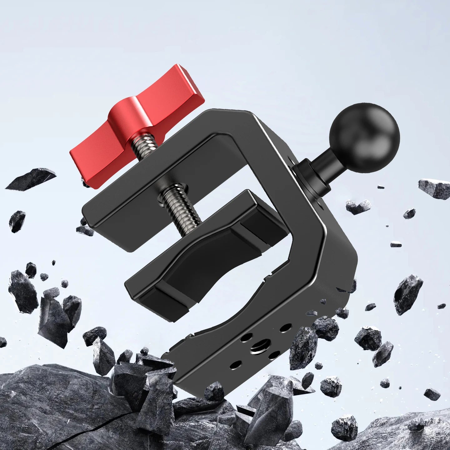 Super Clamp 1/4 ARRI Hole 17mm Ball Head for Gopro Hero 13 12 Insta360 for DJI Osmo Action DSLR Camera Desk Stand Accessories