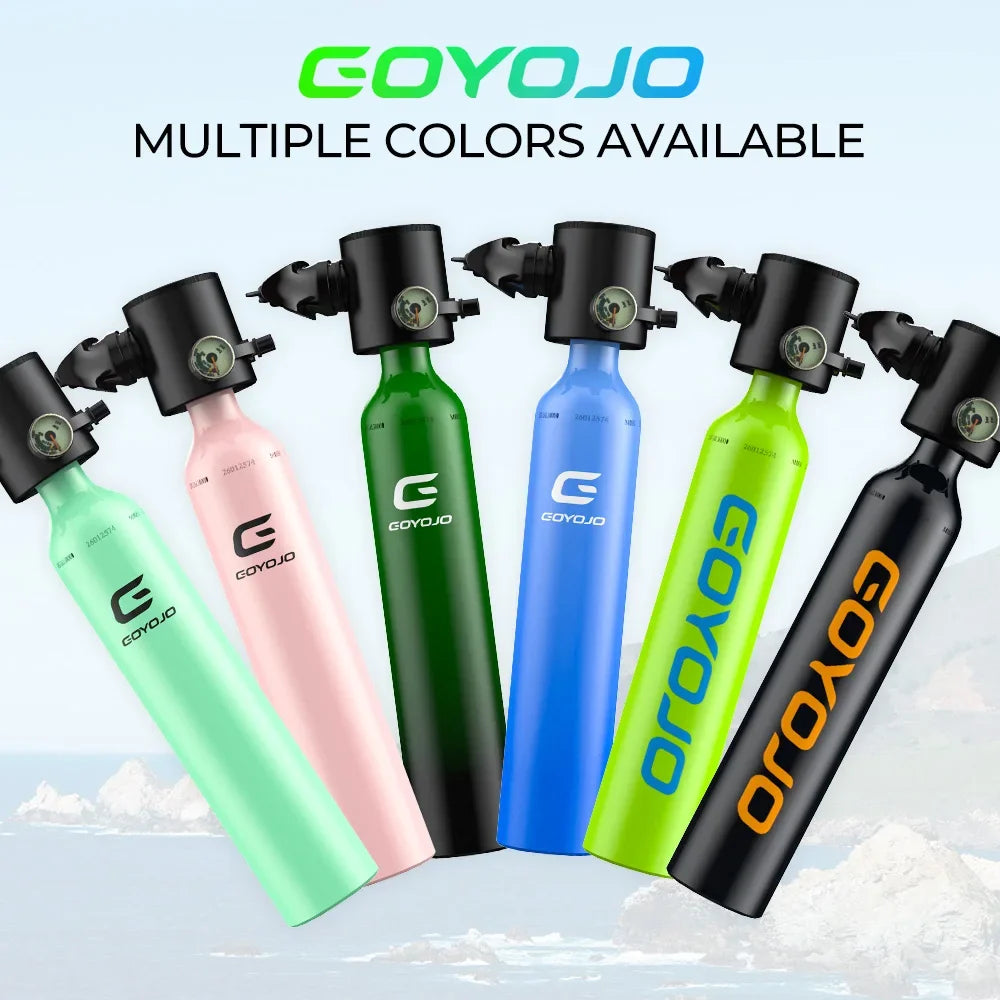 0.5L Mini Scuba Tank Diving Cylinder Scuba Diving Tank 3000PSI Small Pony Bottle 5-10 Mins Underwater Breathing for Snorkeling
