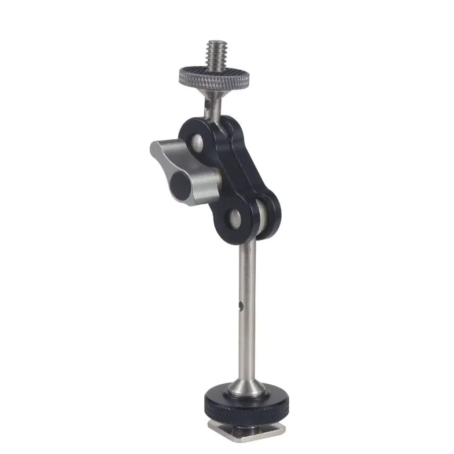 Dual Ball Head Magic Arm Swivel Mount Adapter with 1/4'' Screw for DJI OSMO360 for DSLR Camera Video Monitor Light Mic Bracket