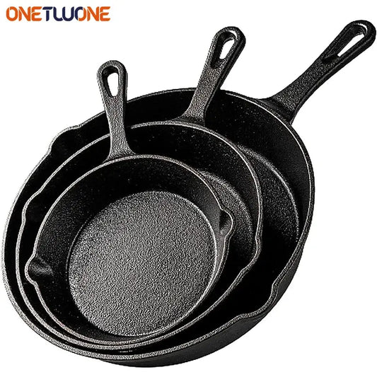 14/16/20cm Cast Iron Frying Pan,Non-stick Skillet Kitchen Fry Pot,Breakfast Pan Omelette  pancake pan,Induction Cooking Cookware WardBoyzPROShop