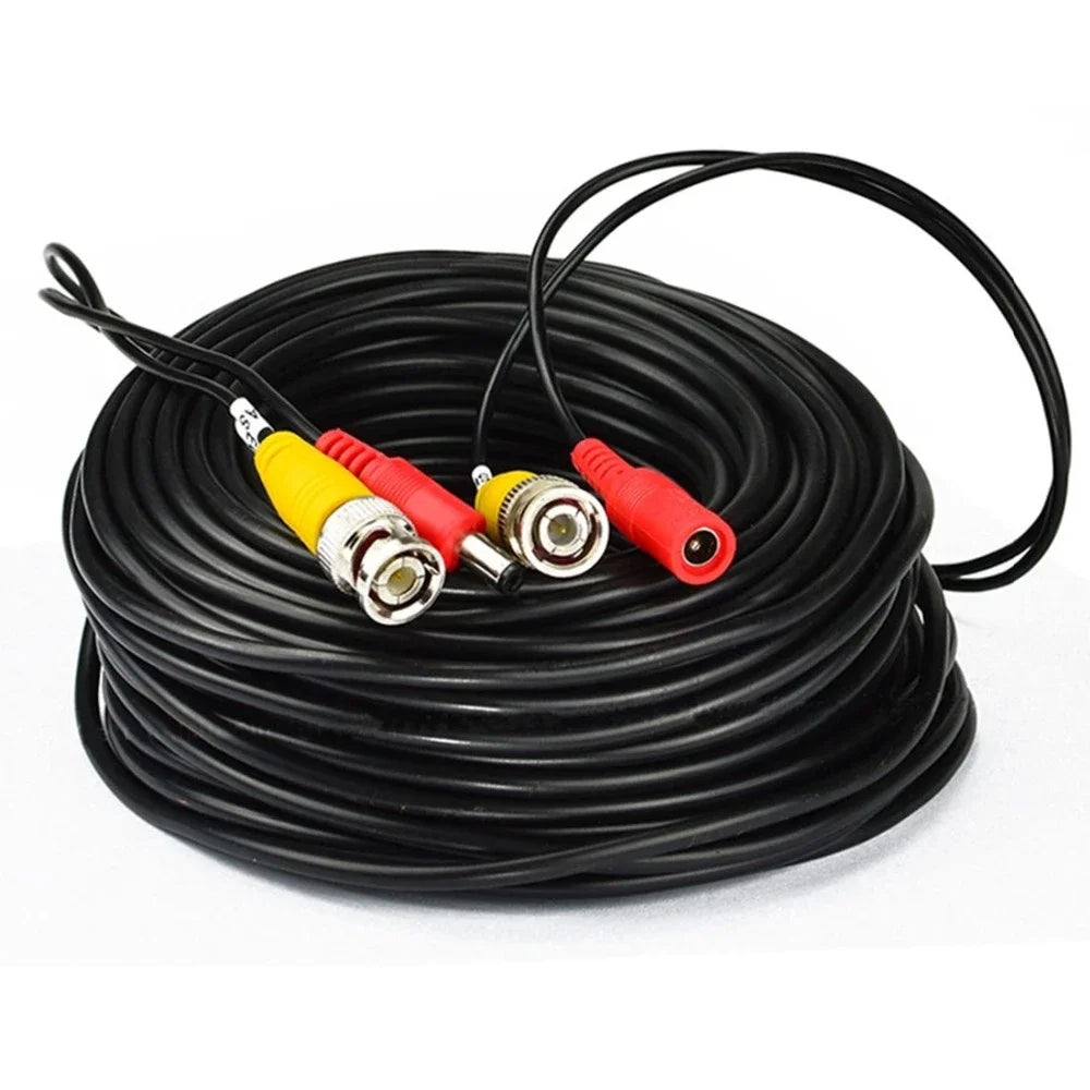 AHD Camera Cable BNC+DC Connector 2 in 1 BNC Coaxial Video Power Analog Cameras Wire For Security CCTV DVR System