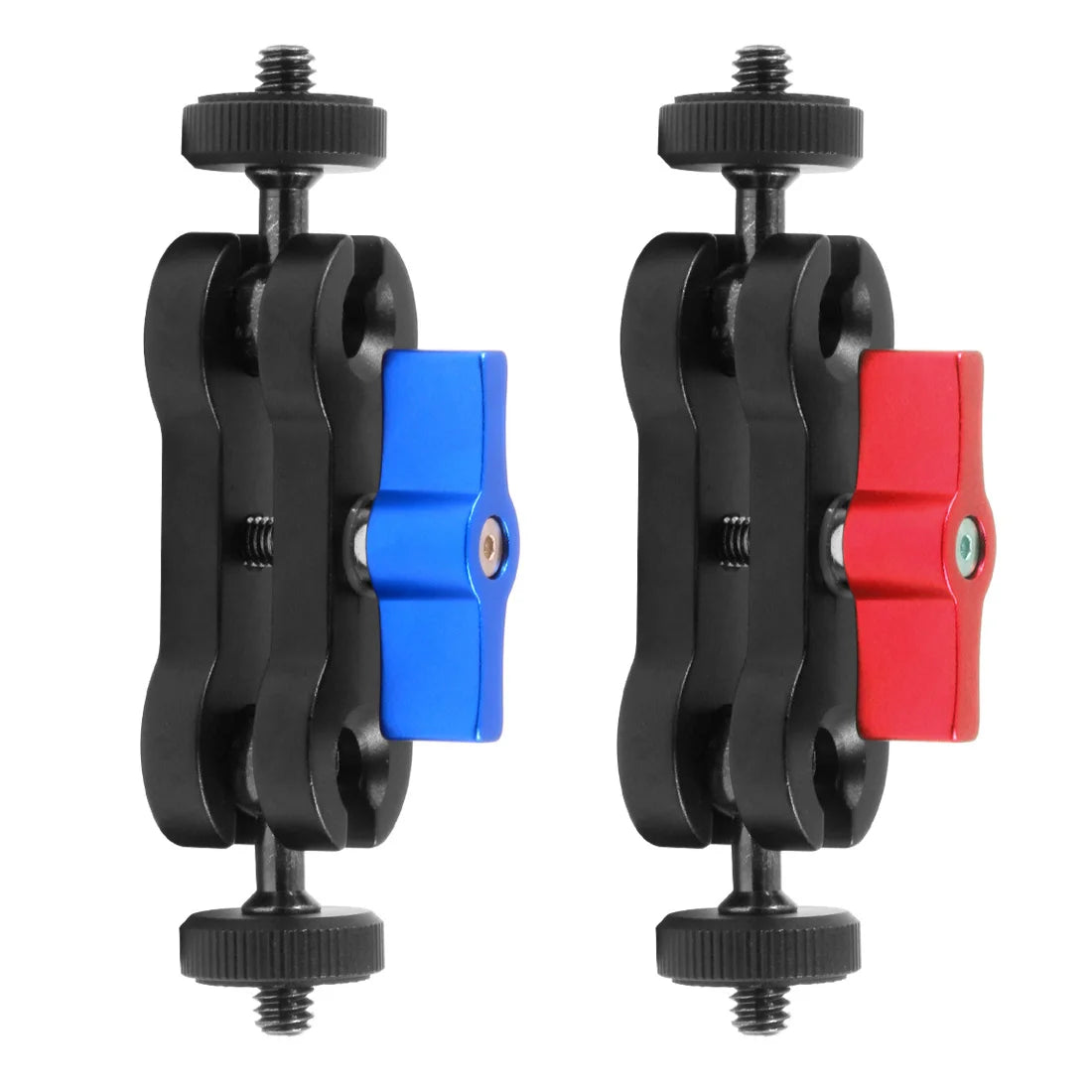 360° Ballhead Magic Arm Double Ball Head Adapter 1/4" Screw Monitor Mount for Gopro Insta360 Holder Lights Phone Stand Bracket