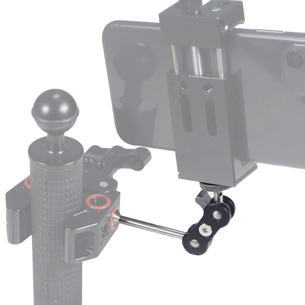 Dual Ball Head Magic Arm Swivel Mount Adapter with 1/4'' Screw for DJI OSMO360 for DSLR Camera Video Monitor Light Mic Bracket