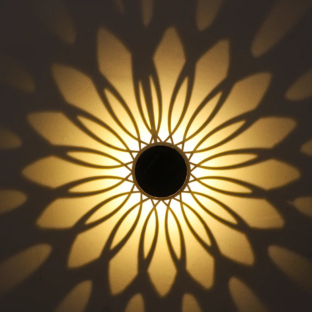Solar Datura Fence Wall Lights Garden Decoration  Party Courtyard Decoration Solar Garden Light Garden Patio Walkway Decor