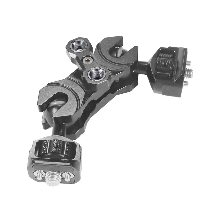 New Upgraded Universal Adjustable Double ballhead 1/4 to 3/8 Magic Arm Monitor Bracket DSLR Cameras Cage Accessories Support 5kg