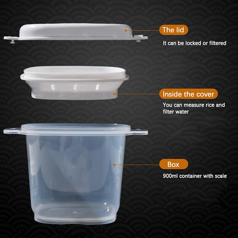 Microwave Oven Rice Cooker Multifunctional Steamer Soup Cooking Bento Lunch Box