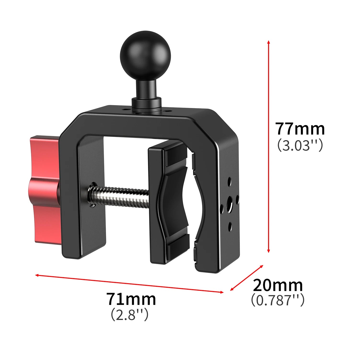 Super Clamp 1/4 ARRI Hole 17mm Ball Head for Gopro Hero 13 12 Insta360 for DJI Osmo Action DSLR Camera Desk Stand Accessories