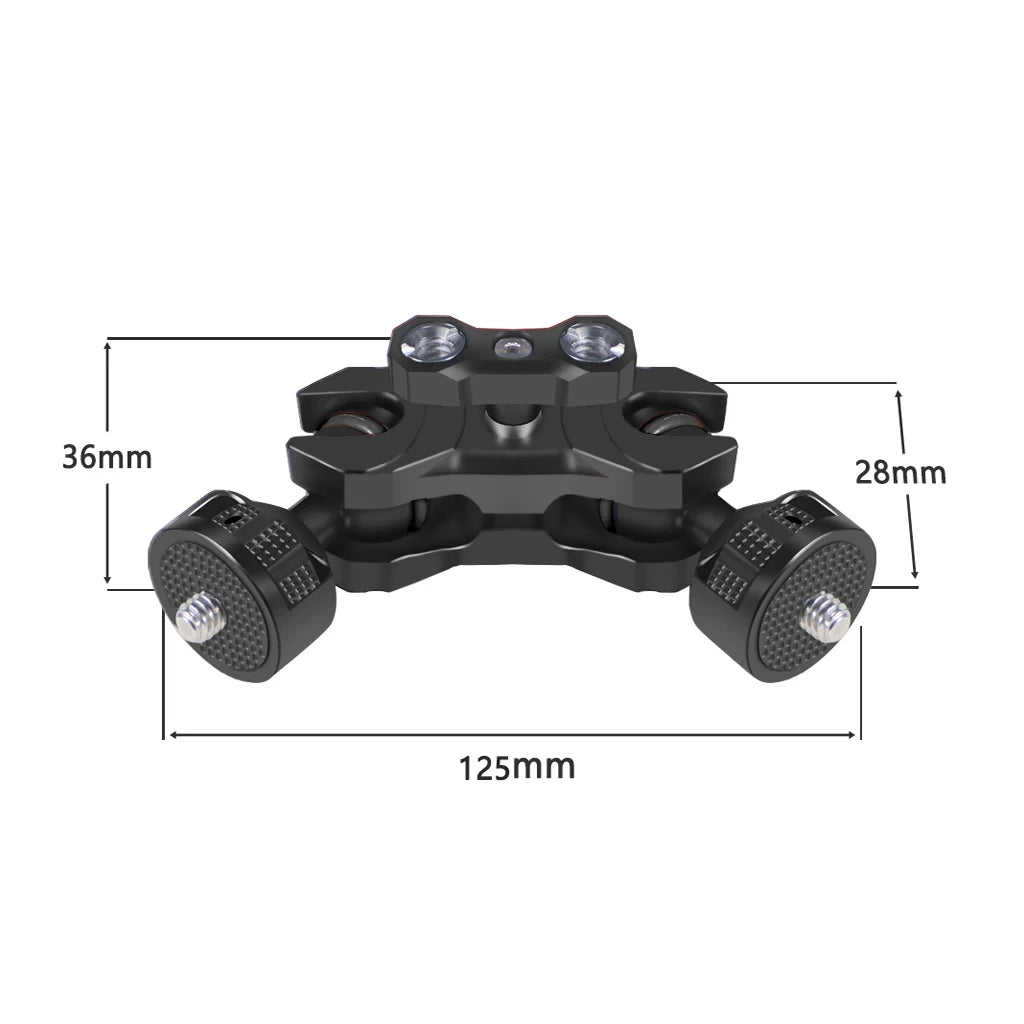 New Upgraded Universal Adjustable Double ballhead 1/4 to 3/8 Magic Arm Monitor Bracket DSLR Cameras Cage Accessories Support 5kg