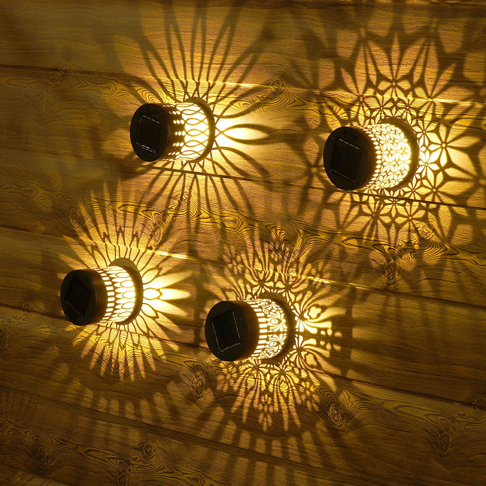 Solar Datura Fence Wall Lights Garden Decoration  Party Courtyard Decoration Solar Garden Light Garden Patio Walkway Decor