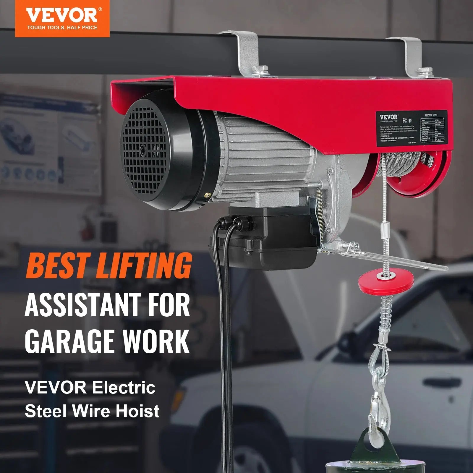 VEVOR 200-800kg Electric Hoist with Wired/Wireless Remote Control Lifting Crane Cable Hoist Winch for Boat Car Garage Elevator WardBoyzPROShop