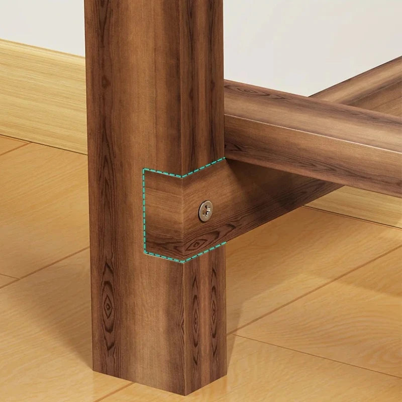 ‌Solid Wood Entryway Bench - Multi-Purpose Stool for Living Room, Sofa Side Table & Shoe Storage, Rustic Home Decor