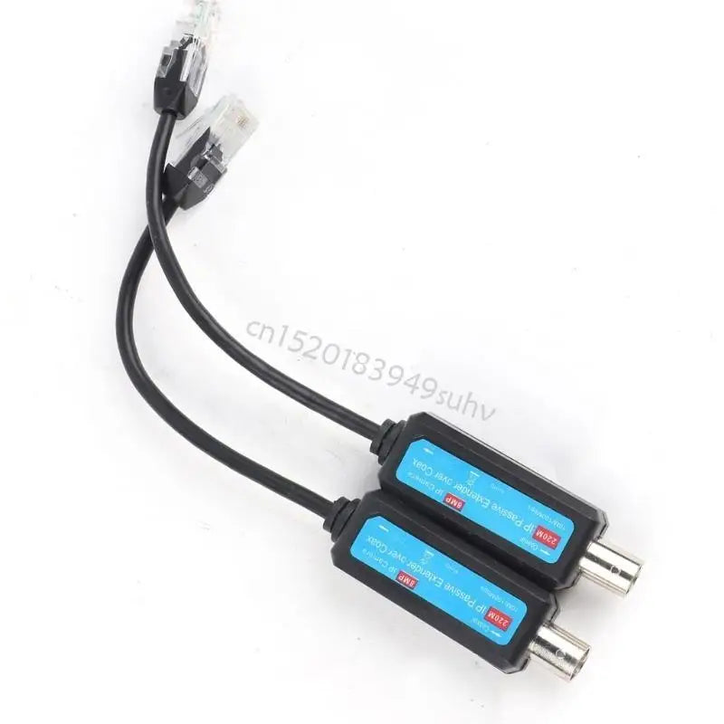 Ethernet Over Coax Adapter Passive IP Networking Coaxial Transmitter Receiver Q81E