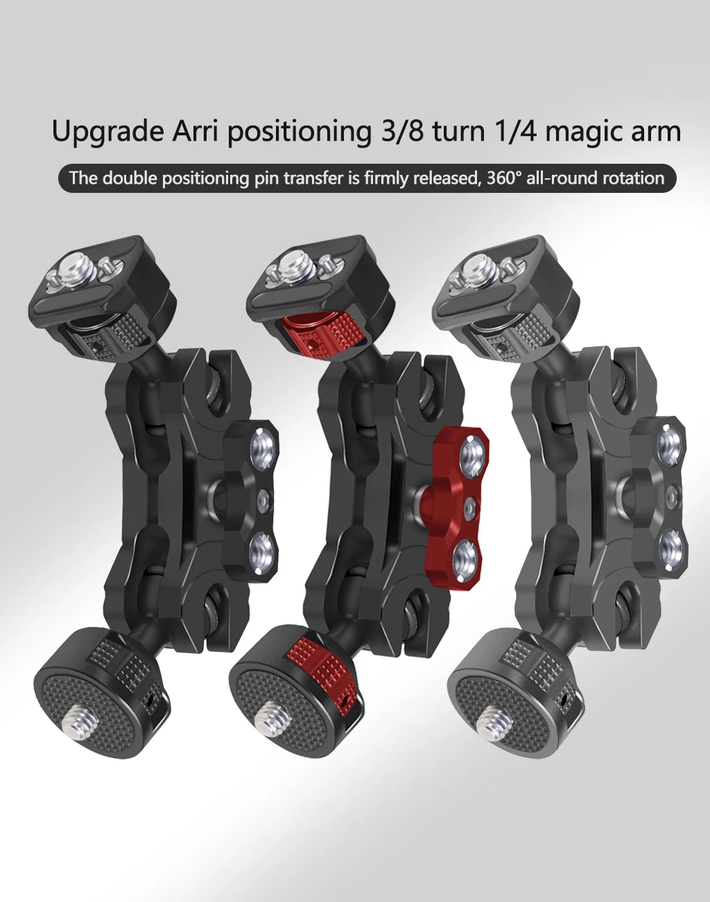 New Upgraded Universal Adjustable Double ballhead 1/4 to 3/8 Magic Arm Monitor Bracket DSLR Cameras Cage Accessories Support 5kg