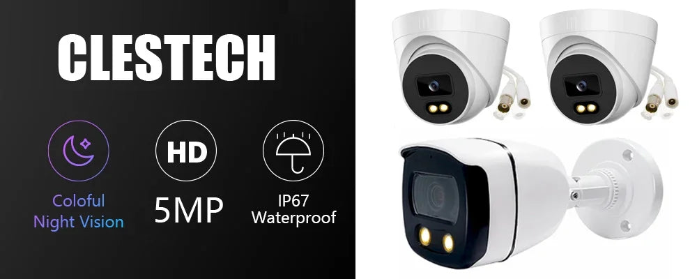 5MP POE IP Dome Camera with Audio Mic - Full Color RGB Day/Night Vision, 4MP HD, DC12V/48V POE, H.265, ONVIF, XMEYE Indoor Home