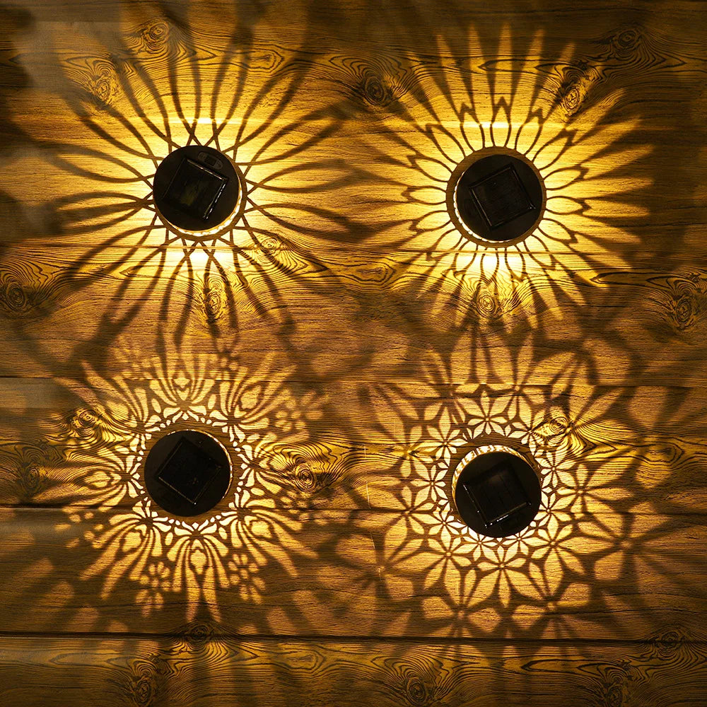 Solar Datura Fence Wall Lights Garden Decoration  Party Courtyard Decoration Solar Garden Light Garden Patio Walkway Decor