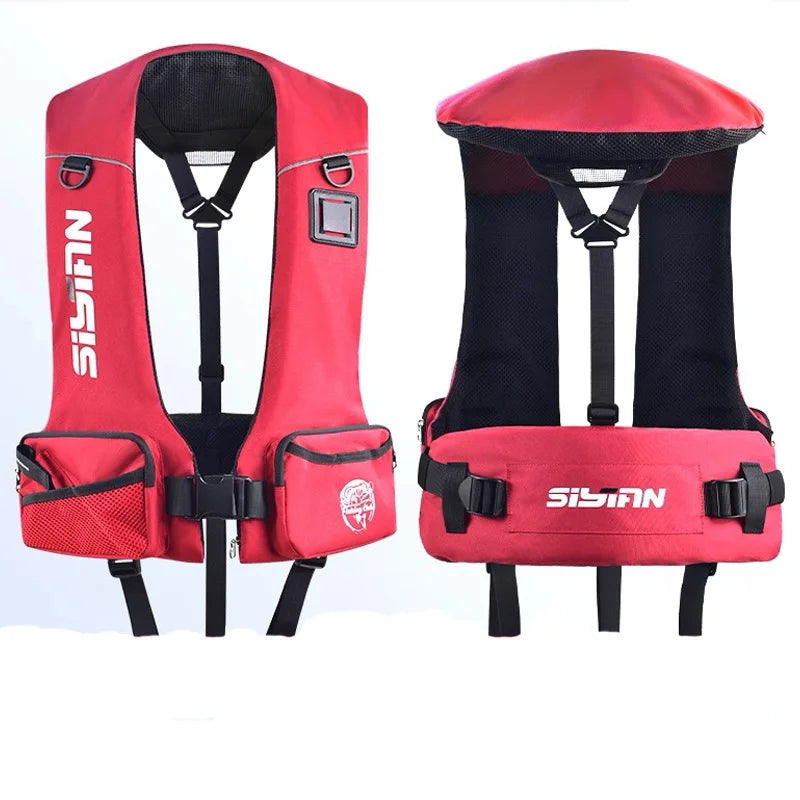 Adult Fishing Life Jacket Large Buoyancy Rock Luya Fishing Vest with Big Pocket Boat Vest Professional Sea Fishing Float Suit