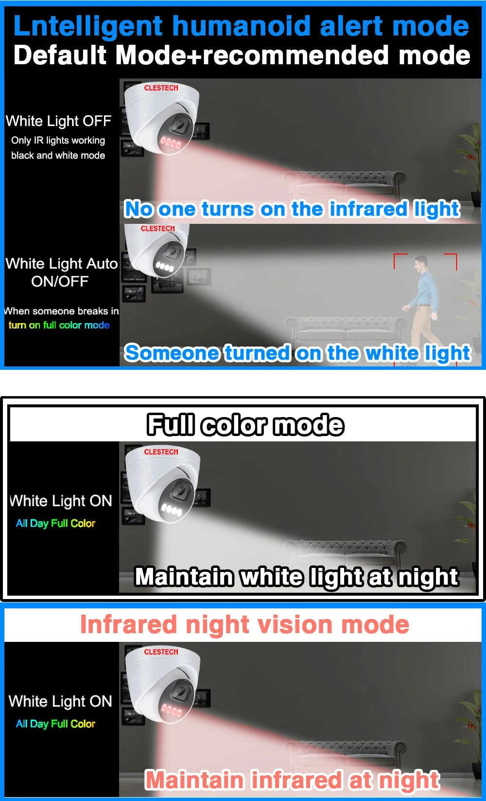 5MP/4MP AI POE Dome Camera - Full Color & Infrared Dual Light, Built-in Mic, RTSP, XMEYE, Semi-ball Design for Home Security