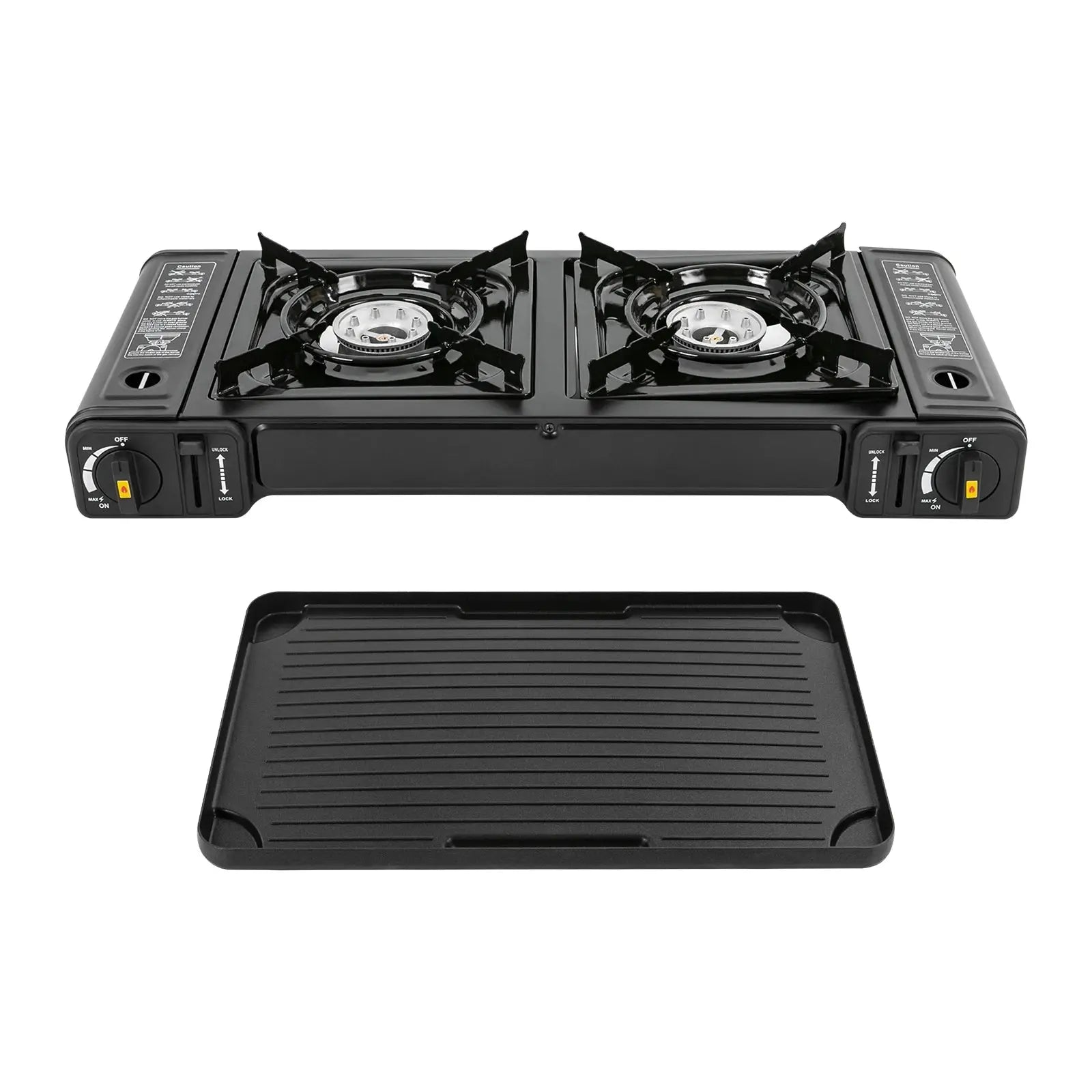 Double Head Barbecue Gas stove with Baking Tray  Home Application Home Outdoor WardBoyzPROShop