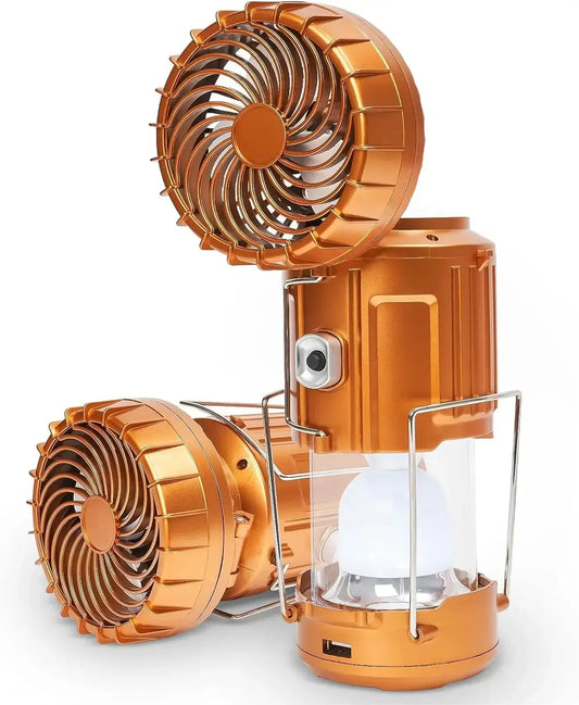 Solar Camping Lantern with Fan Rechargeable Camping Fans Charging Light for Hurricane Power Outage Tent Emergency Camping Gear WardBoyzPROShop