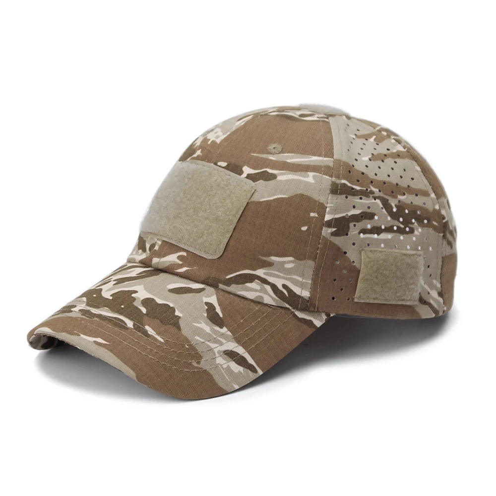 Unisex Camouflage Outdoor Baseball Cap Breathable Sun Protection Hat For Hunting Hiking Running Fishing Camping
