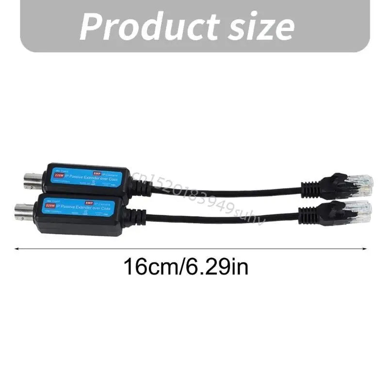 Ethernet Over Coax Adapter Passive IP Networking Coaxial Transmitter Receiver Q81E