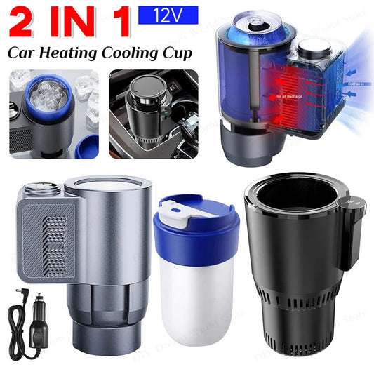 Smart 2 In 1 12V Car Cup Cooler Warmer with Temperature Display Mini Auto Refrigerator Drinks Cooling Heating Mug for Outdoor Tr WardBoyzPROShop