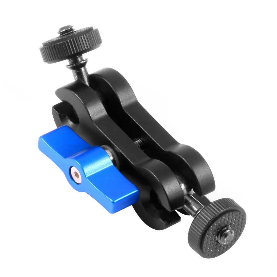360° Ballhead Magic Arm Double Ball Head Adapter 1/4" Screw Monitor Mount for Gopro Insta360 Holder Lights Phone Stand Bracket