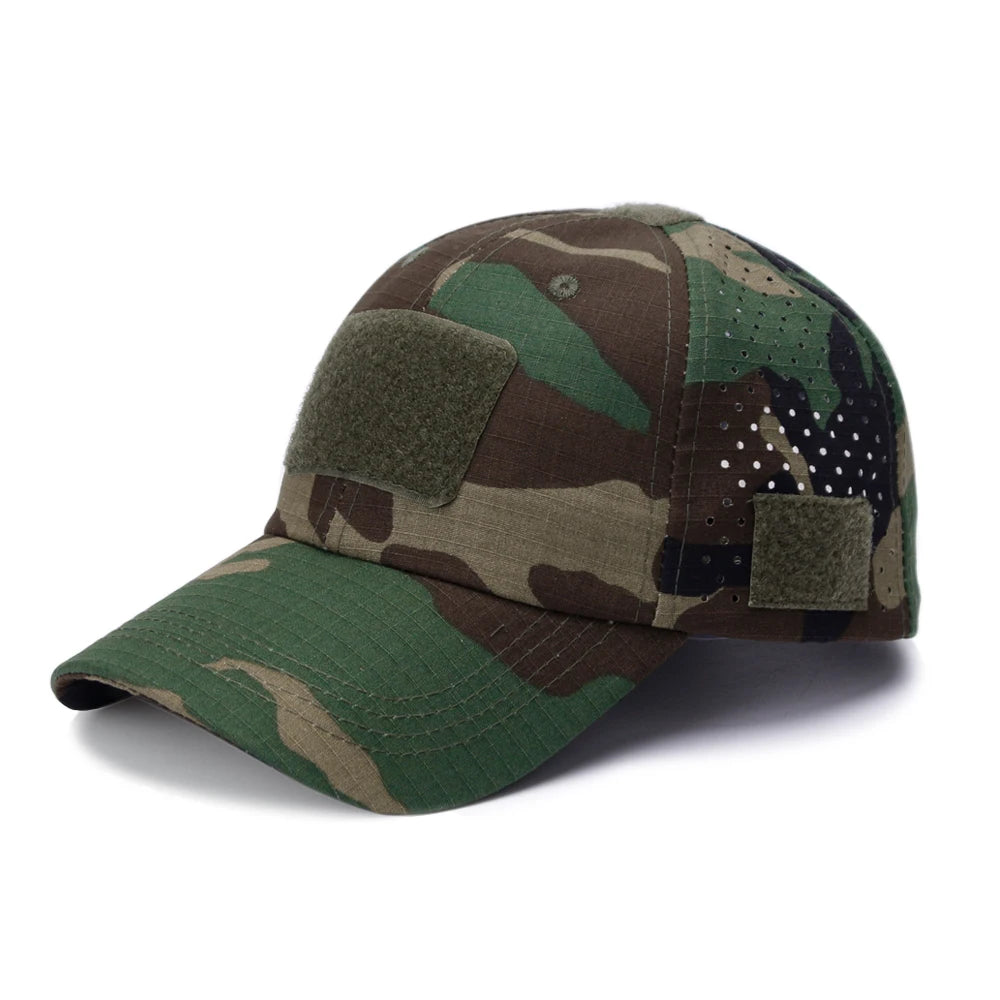 Unisex Camouflage Outdoor Baseball Cap Breathable Sun Protection Hat For Hunting Hiking Running Fishing Camping