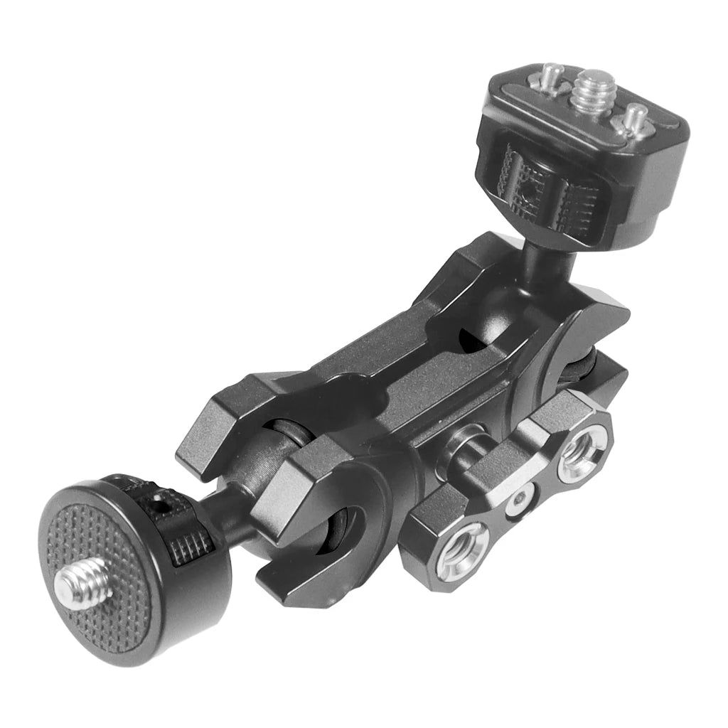 New Upgraded Universal Adjustable Double ballhead 1/4 to 3/8 Magic Arm Monitor Bracket DSLR Cameras Cage Accessories Support 5kg