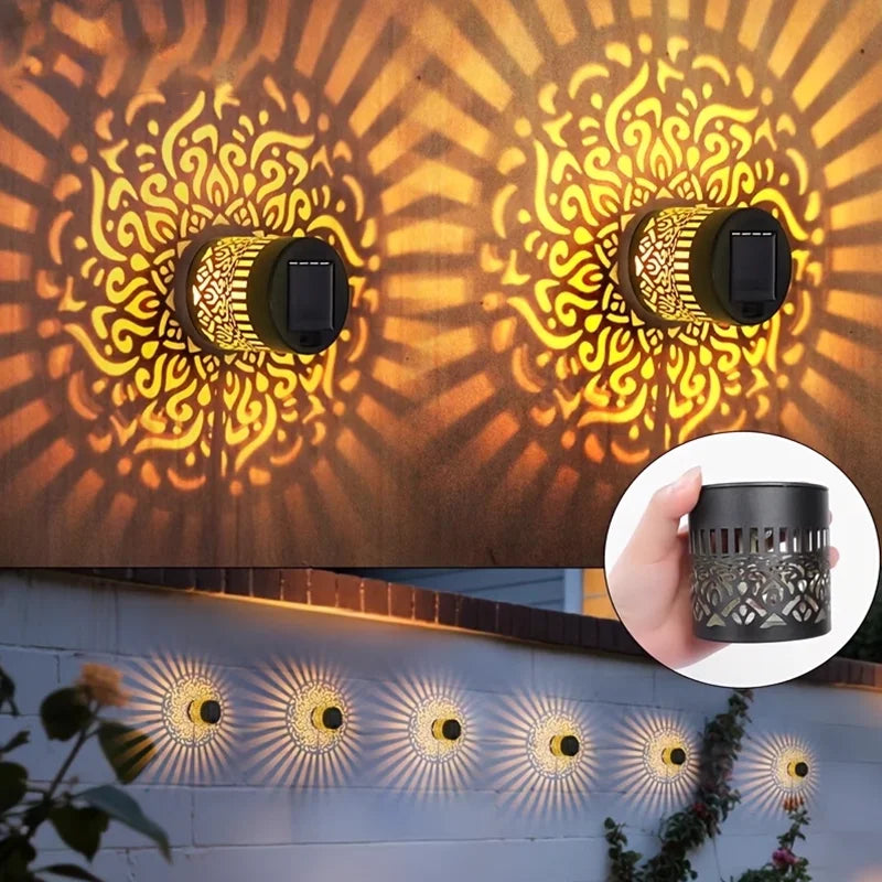 Solar Datura Fence Wall Lights Garden Decoration  Party Courtyard Decoration Solar Garden Light Garden Patio Walkway Decor
