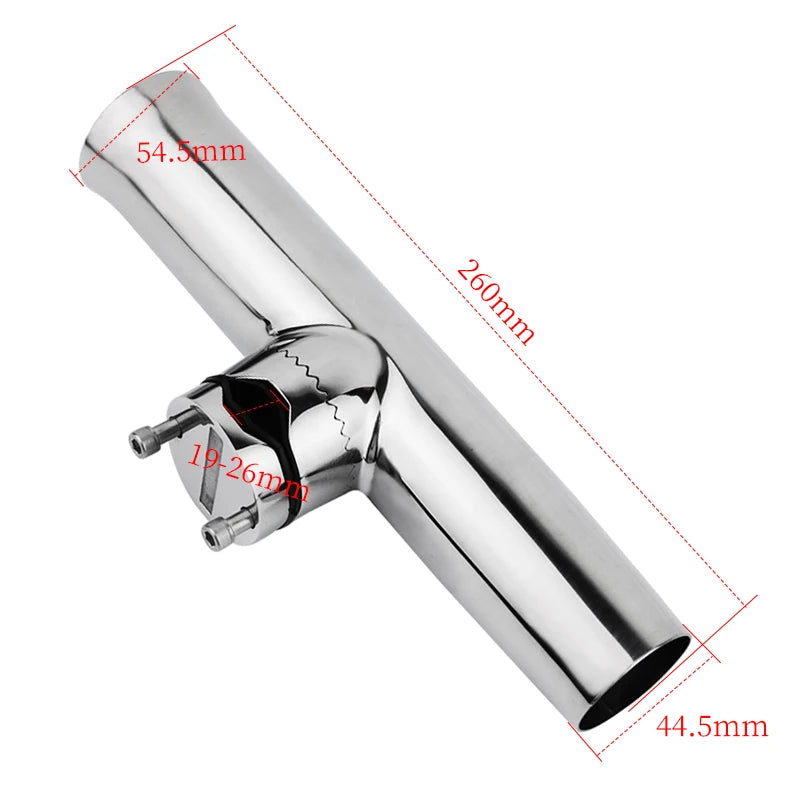 Marine Adjustable Fishing Rod Holder Stainless Steel 360 Degrees Rotation Clamp-on Rail 19-26mm/25-32mm/32-50mm Boat Accessories