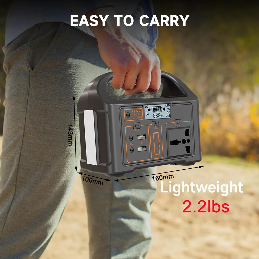 24000mAh Power Station 100W LiFePO4 Solar Generator Portable Power Station UPS Emergency Energy Storage Supply for Camping RV WardBoyzPROShop