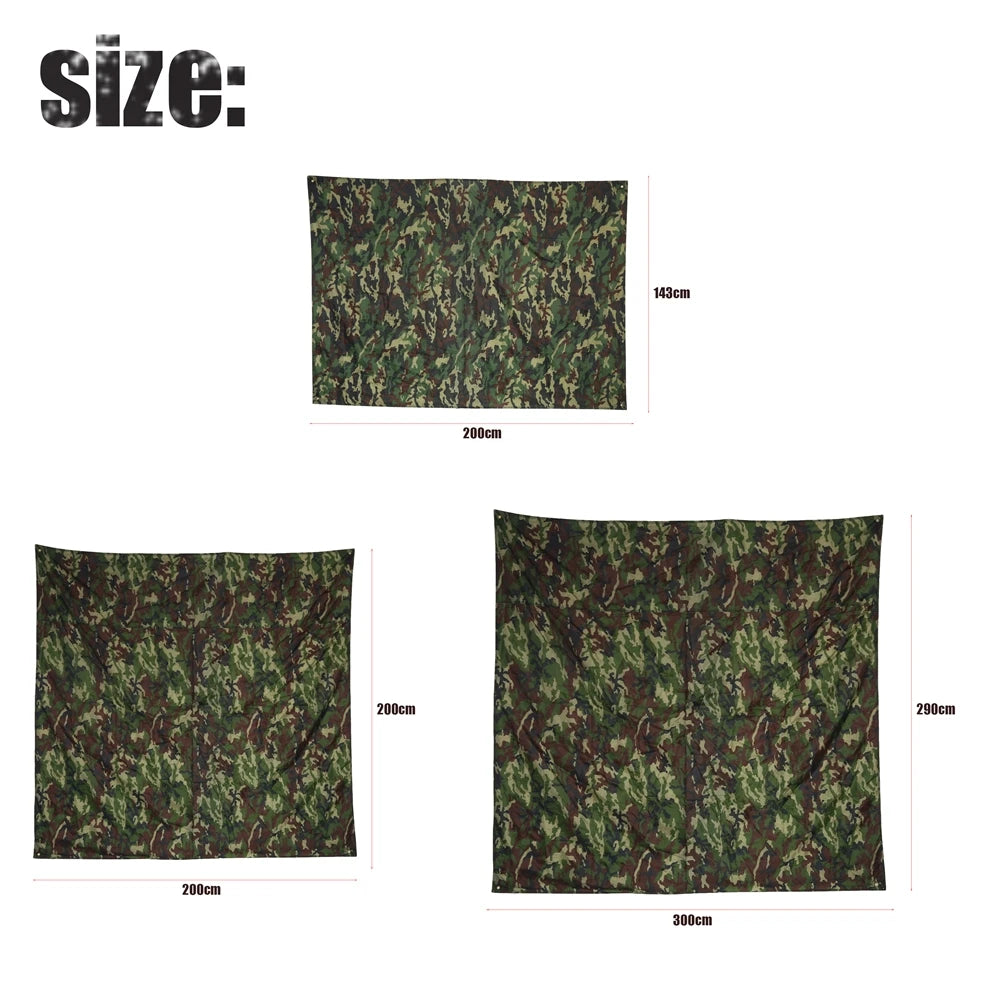 Camouflage Shelter Tourist Awning Canopy Tarp Tent Shade Ultralight Garden Canopy Sunshade Outdoor Camping Hammock Waterproof