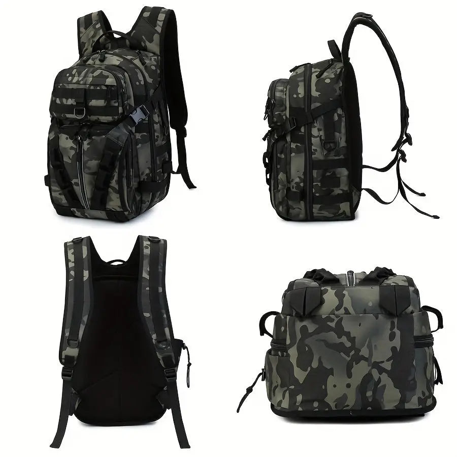 1pc Premium Fishing Backpack - Spacious Storage for Bait, Hooks, Line & Reels - Durable, Portable, Perfect for Outdoor Fishing Adventures WardBoyzPROShop