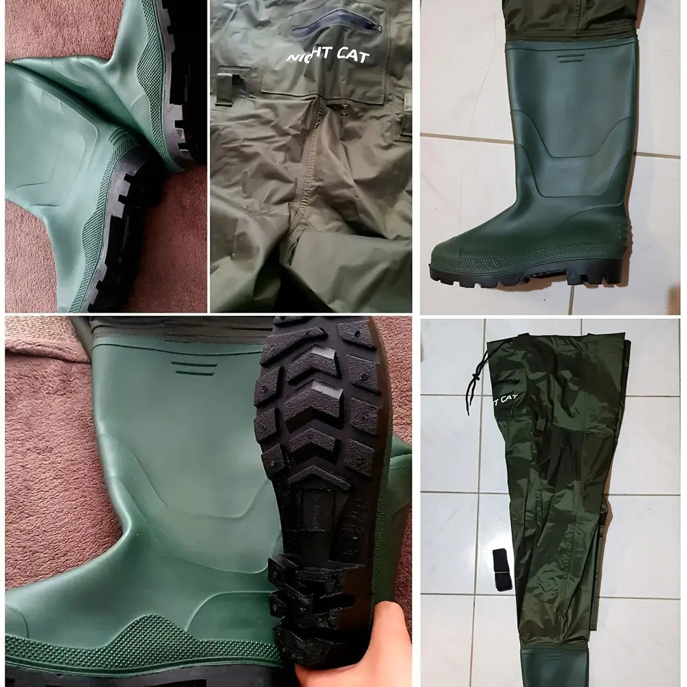 Waterproof Night Cat Fishing Waders - Breathable Chest Wader Boots for Men and Women - Size 6 to 14, Lightweight, Bootfoot, Belted, and Durable for Hunting and Fishing Adventures WardBoyzPROShop