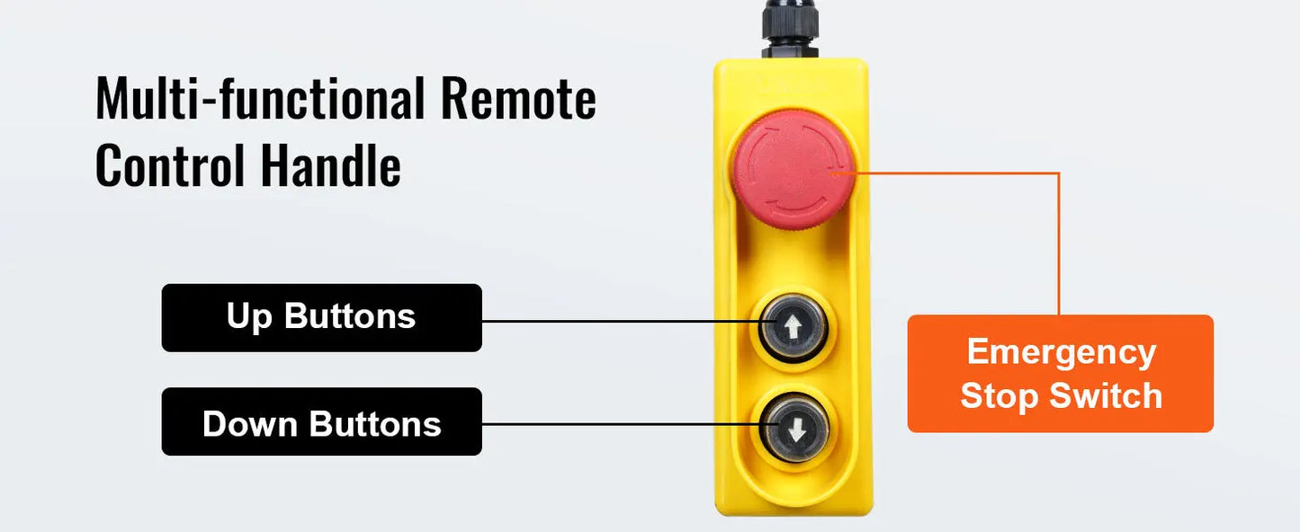 VEVOR 200-800kg Electric Hoist with Wired/Wireless Remote Control Lifting Crane Cable Hoist Winch for Boat Car Garage Elevator WardBoyzPROShop