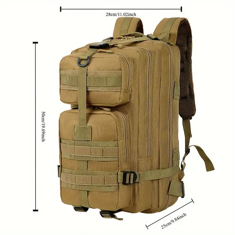 35L Large Capacity Rugged Outdoor Adventure Bag with All-Weather Protection & Multi-Compartment Design for Camping, Hiking & Travel WardBoyzPROShop