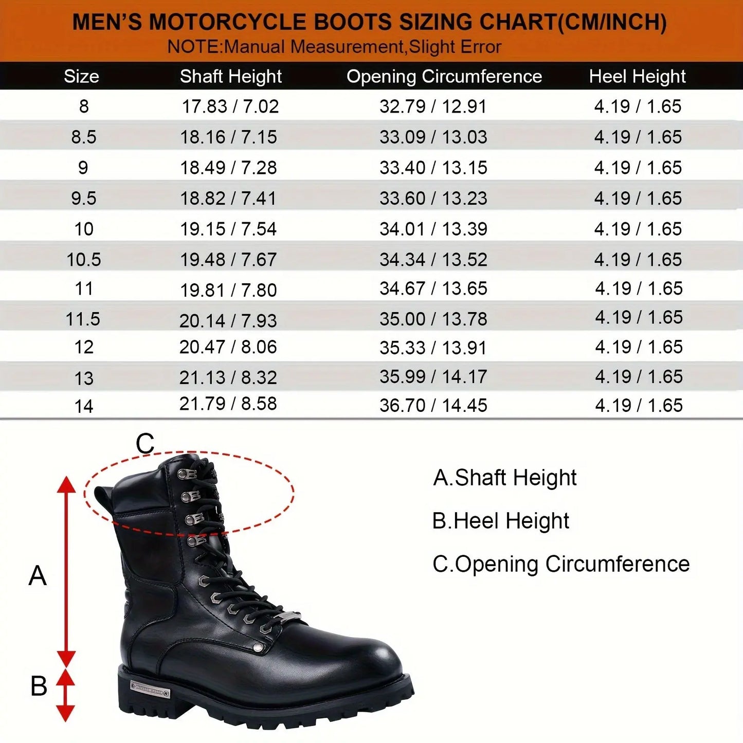 Black Faux PU Leather Motorcycle Boots with Side Zipper, Lace Up Ankle Booties, Low Heel Military Combat Boots for Riding Biker WardBoyzPROShop