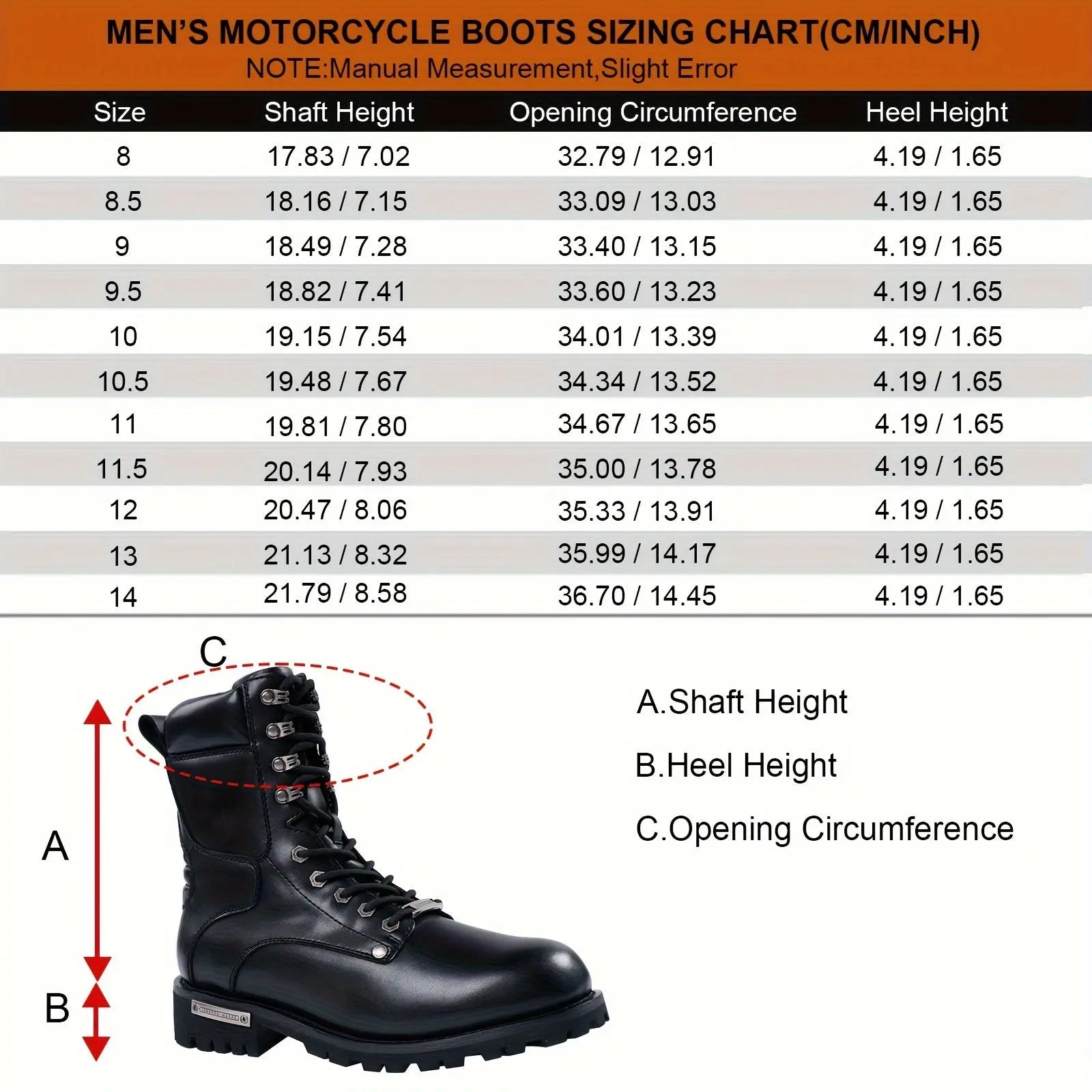Black Faux PU Leather Motorcycle Boots with Side Zipper, Lace Up Ankle Booties, Low Heel Military Combat Boots for Riding Biker WardBoyzPROShop