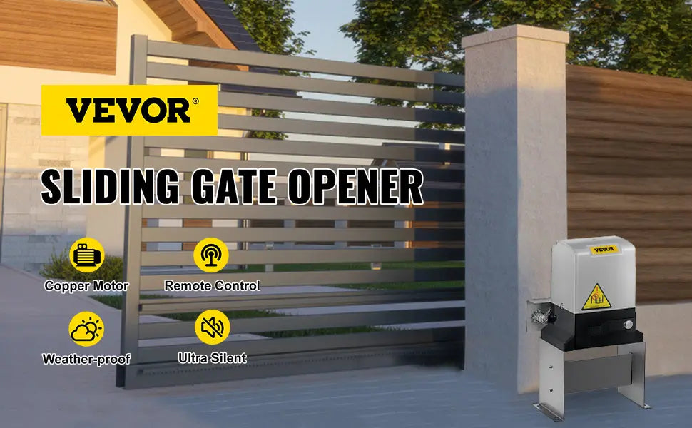 VEVOR Sliding Gate Opener Electric Operator AC600 1400 lbs with 2 Remote Controllers Move Speed 43 ft Per Min Basic Model WardBoyzPROShop